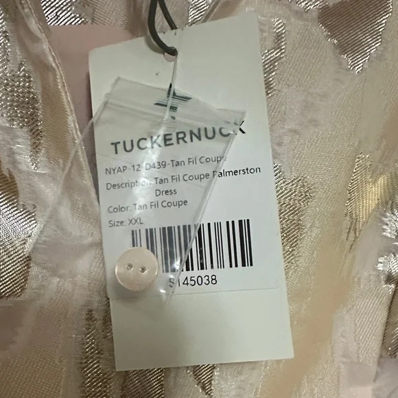 Tuckernuck champagne Fil Coupe Palmerston Dress - Picture 5 of 9